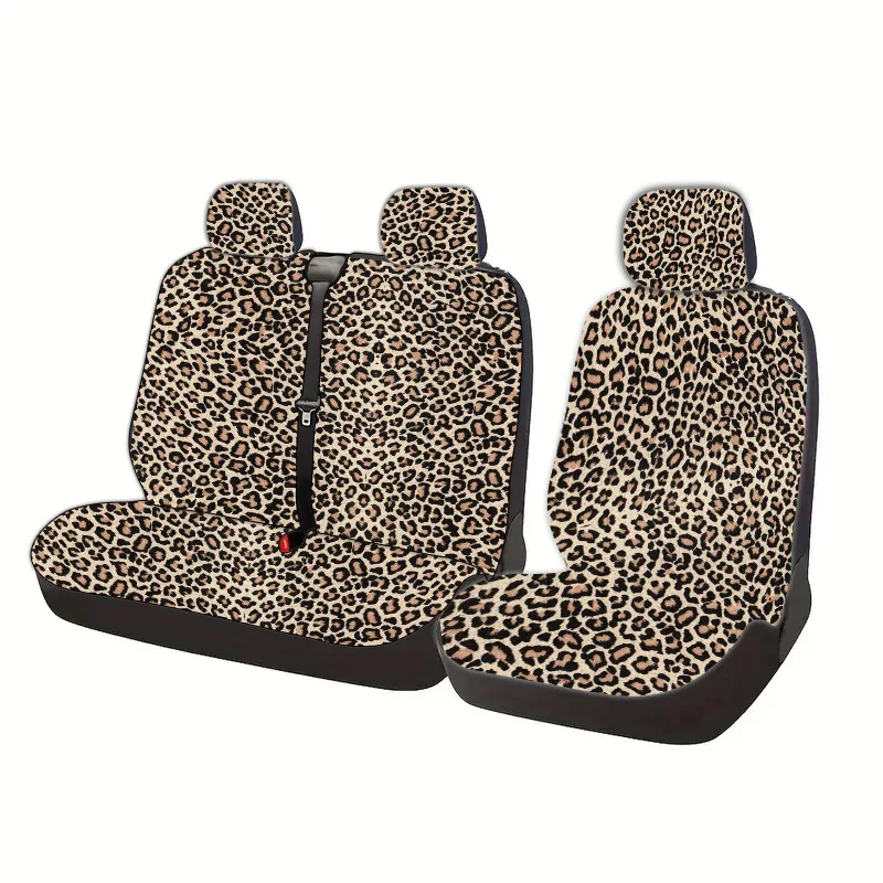 

2+1 Seat Covers Leopard Print Van Truck Seat Cover Universal Car Seat Cushion Covers Car Seats Accessories for Van Truck