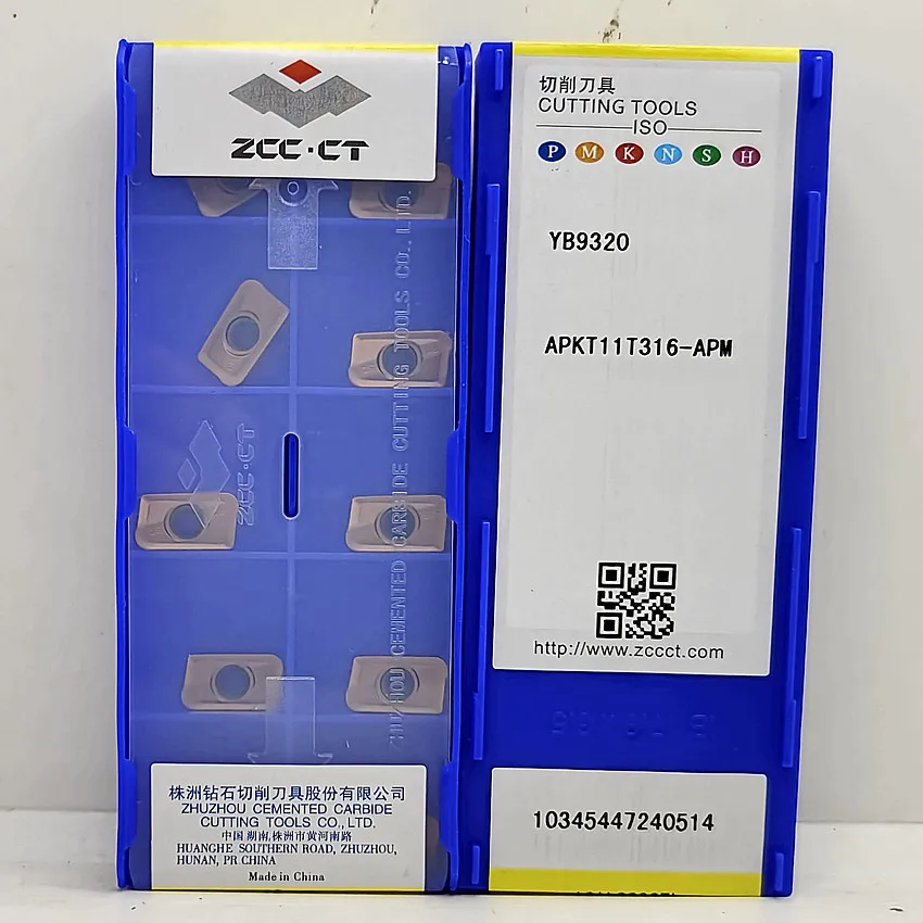 

APKT11T316-APM YB9320/APKT11T316-APM YBM253 APKT11T316 ZCC.CT CNC carbide Milling inserts For Steel, Stainless steel 10pcs/box