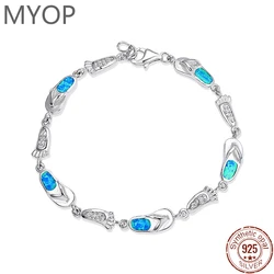 MYOP Synthetic OPAL Blue Flip-Flop Bracelet, Spirit Rhyme Beauty Free, Elegant And Beautiful Dream Three-Dimensional Aesthetics