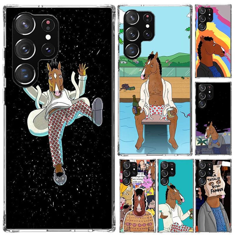 Cartoon B-BoJack Horsemans Phone Case for Samsung Galaxy Note 20 Ultra 10 Plus 9 8 M12 M21 M30S M51 M52 J4 J6 + J8 Funda Print S