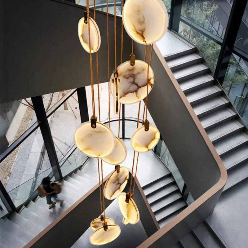 Modern home decor led lights pendant light lamps forstaircase Chandeliers for living room hanging light indoor lighting