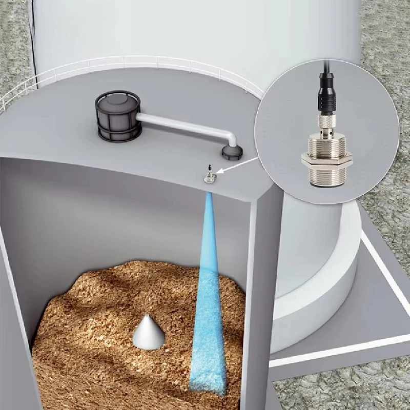 Low Power Compact Radar Cement Water Solid Liquid Level Transmitter Instrumentation Sensor
