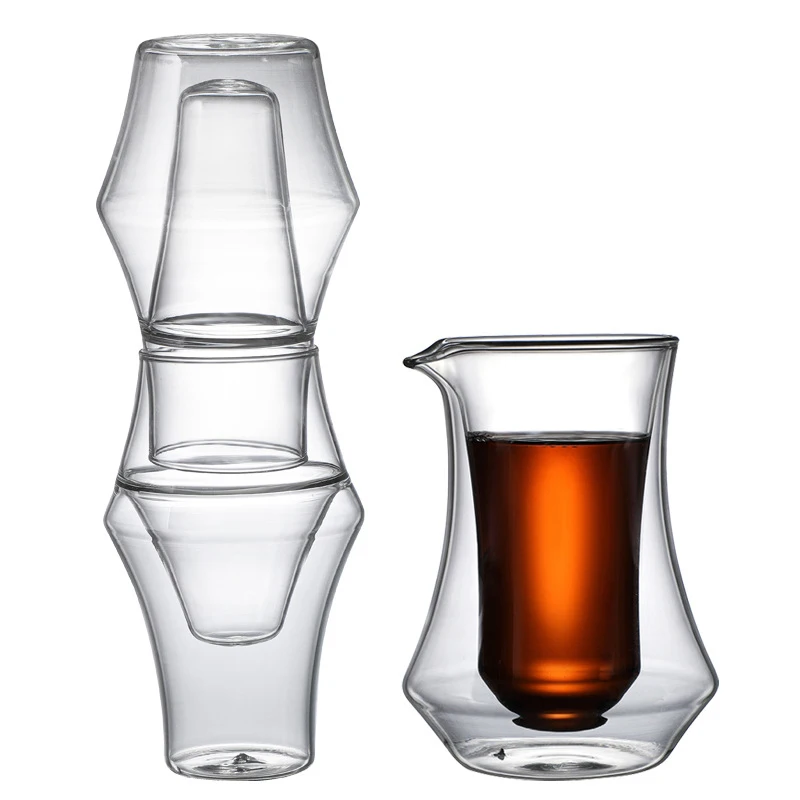 YWDL Neuer Kreativer Doppelwandiger Glasbecher Espresso-Kaffeetasse Verbrühungssicherer Milch-Party-Brandy-Wein-Teetasse 120/250/335ml – Detail 2