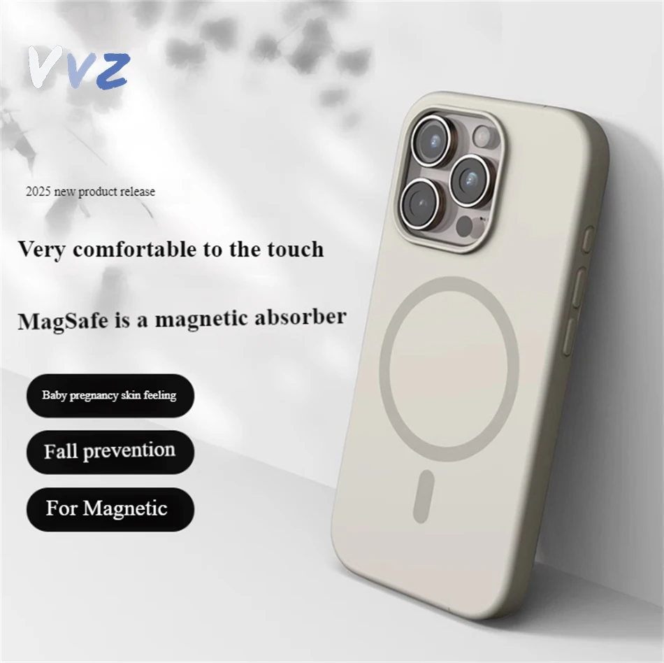 Official Liquid Silicone For Magsafe Magnetic Case For iPhone 16 Plus 15 14 13 Pro Max Skin-friendly Candy Soft Wireless Cover