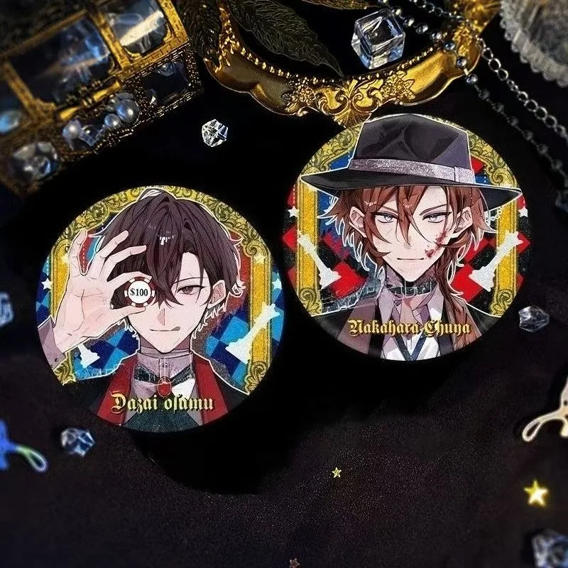 جديد بونغو الضالة الكلاب دازاي أوسامو ناكاهارا تشويا الإبداعية الكرتون مزدوجة فلاش شارة شخصية أنيمي الطرفية هدية عيد