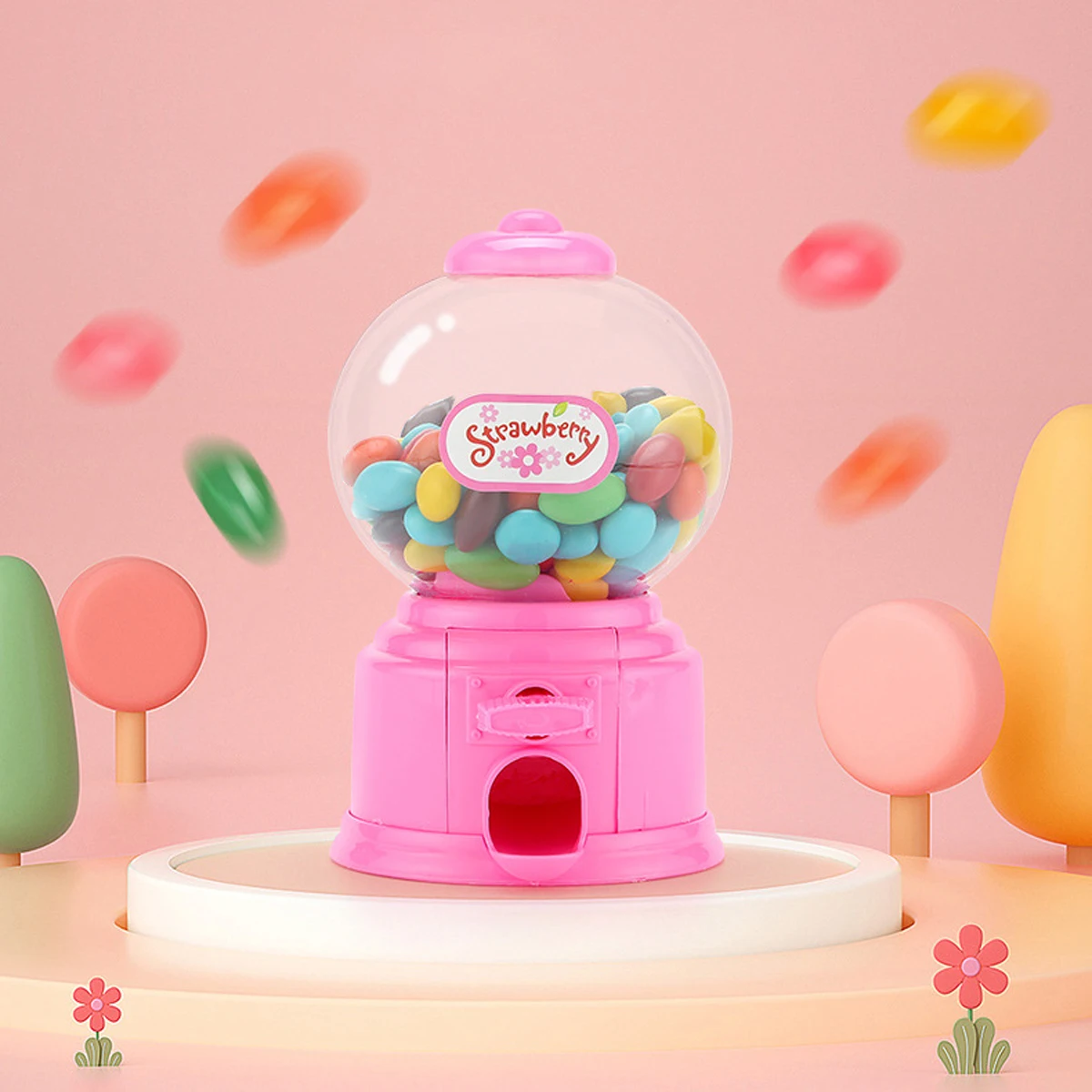 1pc-Cute gift candy box Mini Twizzle machine Candy candy toy storage jar