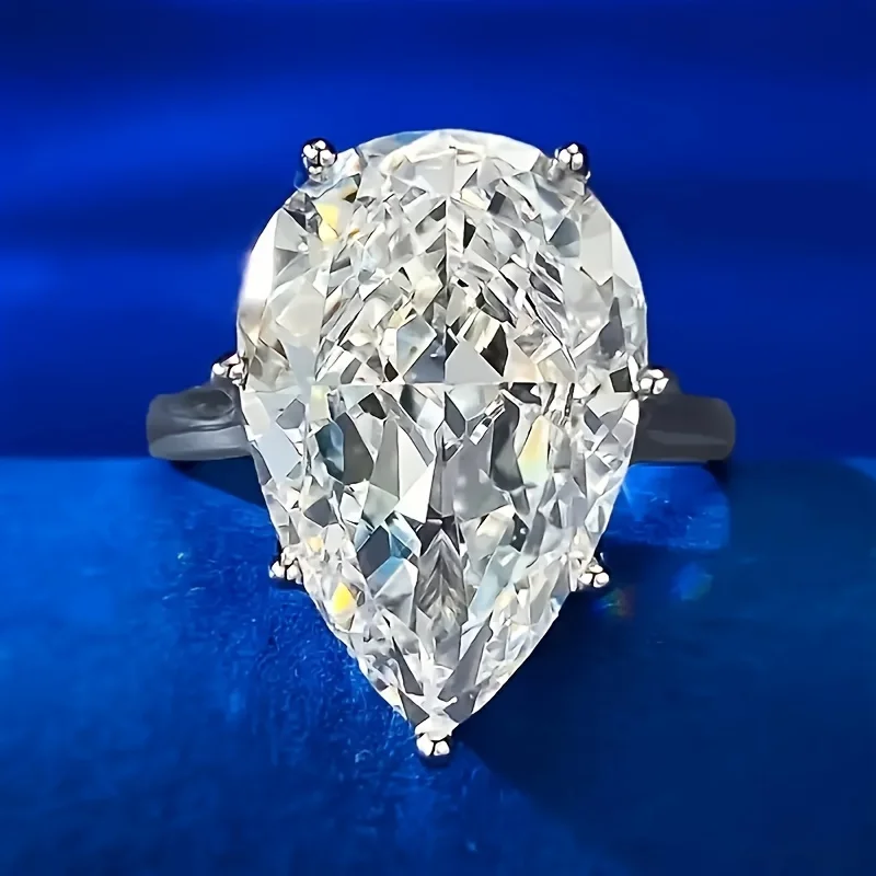 

5 Carat Moissanite Rings for Women S925 Sterling Silver D Color with GRA Certificate Lab Diamond Engagement Ring Elegant Jewelry