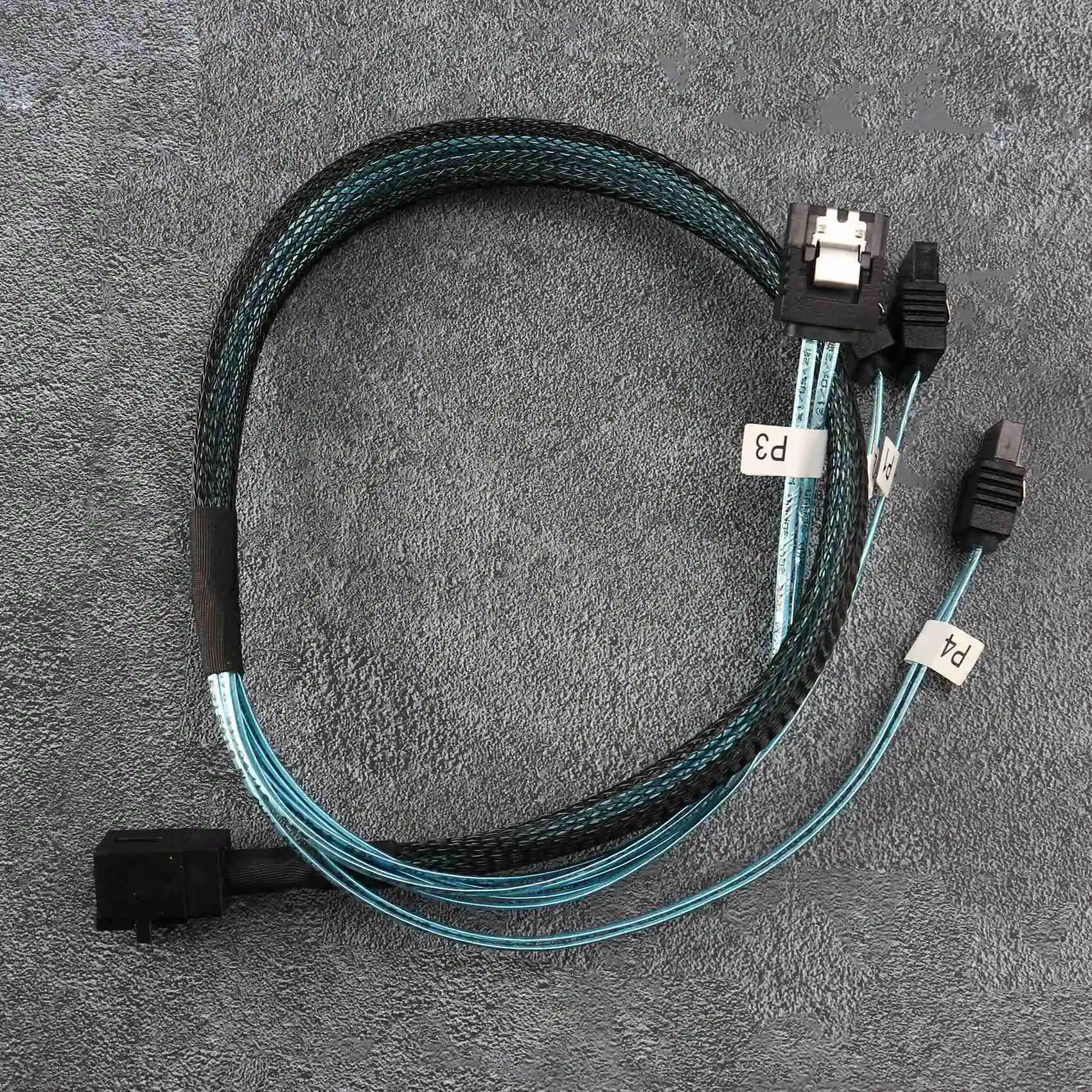 

2X Internal Mini SAS To SATA Cable, SFF-8643 To SATA Forward Breakout Compatible With Raid Controller Hard Drive (1.6Ft)
