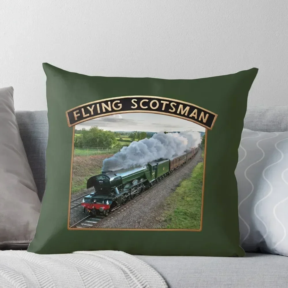 Flying Scotsman and Nameplate Throw Pillow Decorative pillow case luxury throw pillow covers Christmas