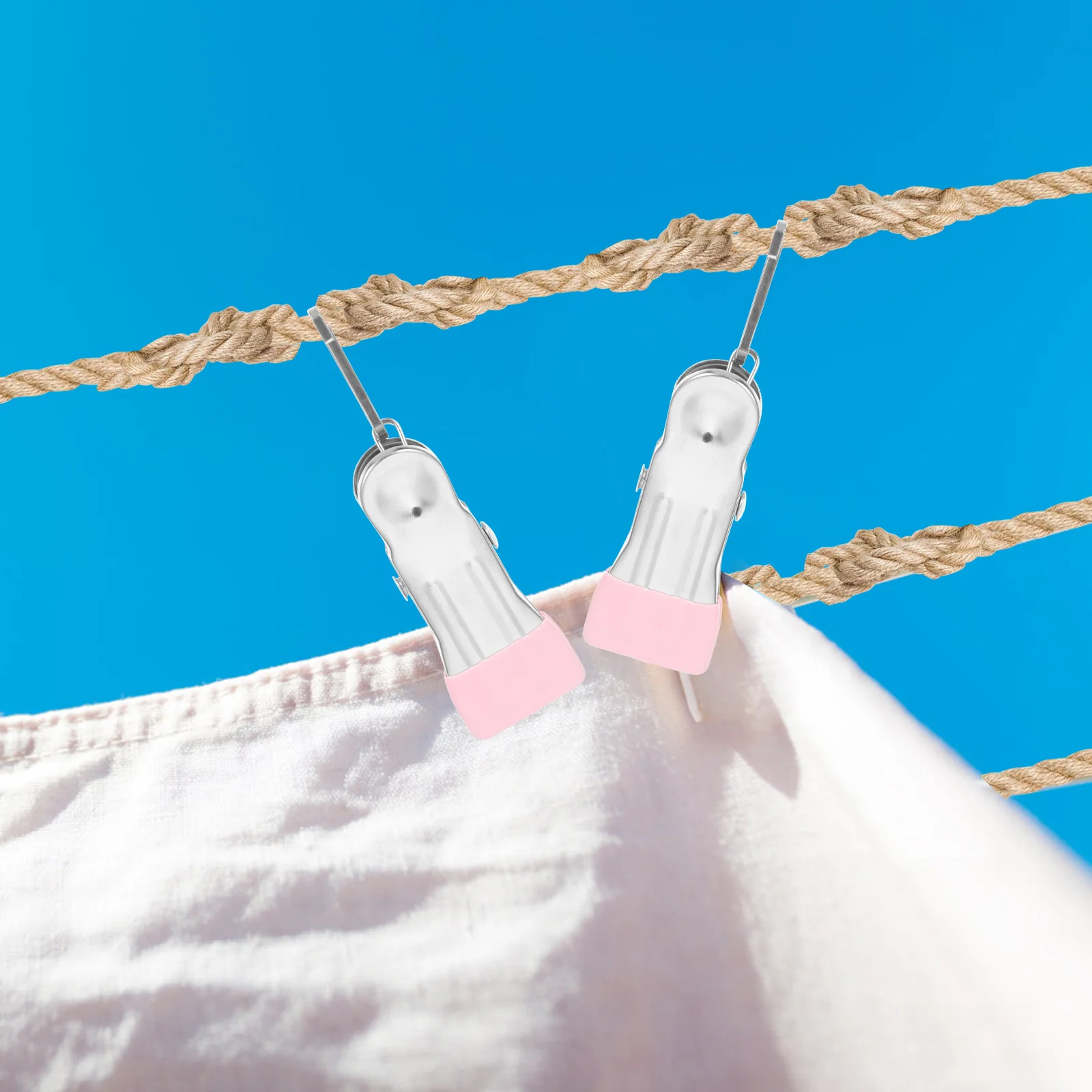 

20Pcs Windproof Clothes Peg Clips Non-Slip Clothespins Strong Grip Clothes Drying Clips for Laundry Clothesline Quilt Clamp