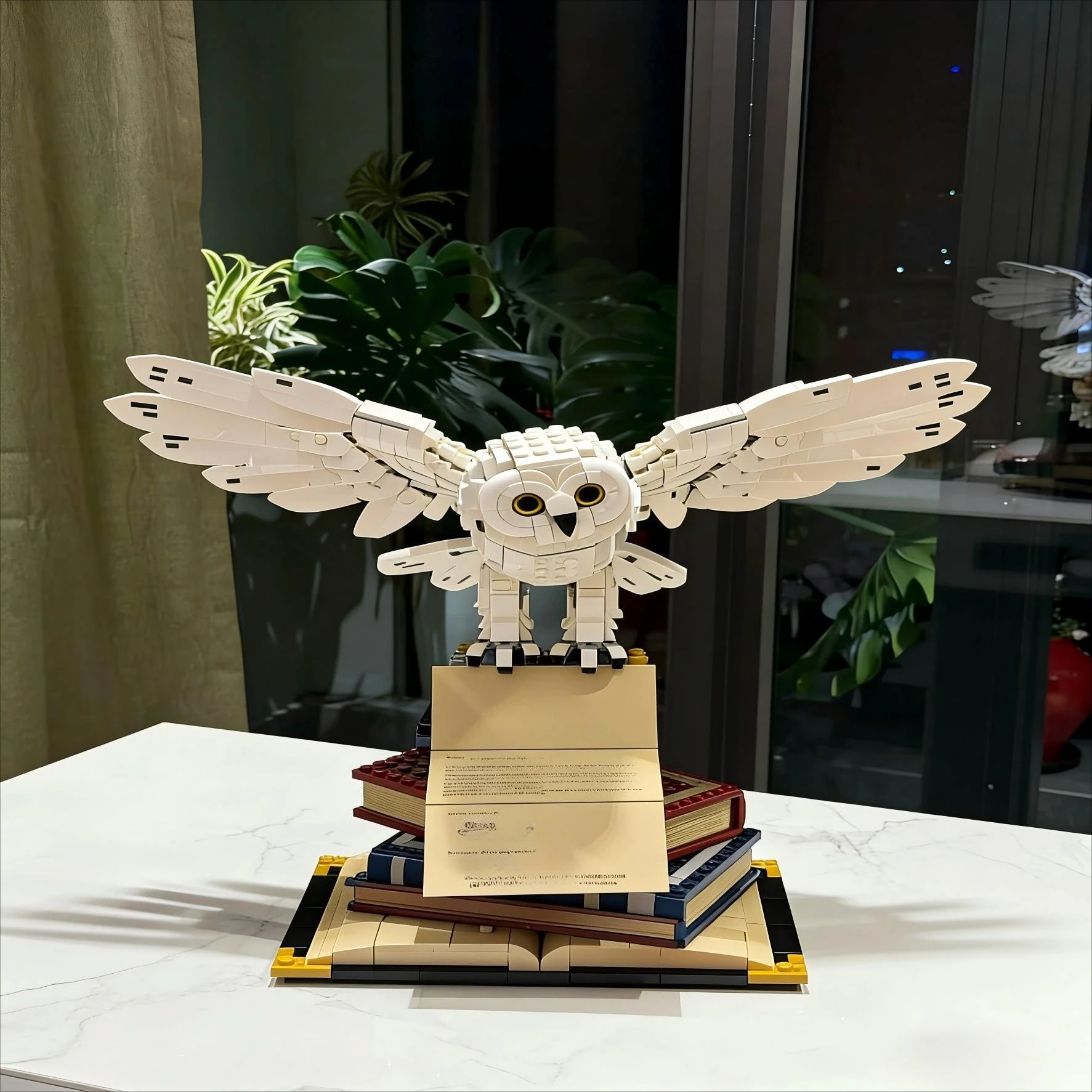 Fascinerende Magische Uil 76391 Bouwstenen Sets Geschikt voor Kerstcadeaus Niet Compatibel met Legoed Deeltjes, 3010 stuks