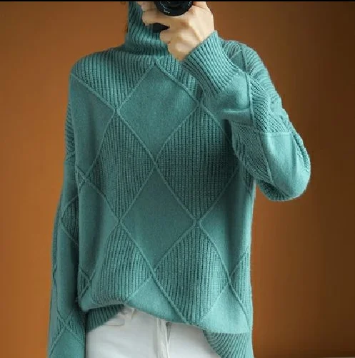 Autumn Winter Women Sweater Korean Fashion Warm Bottoming Shirts Turtleneck Basic Knitwear Solid Long Sleeve Pullovers Tops