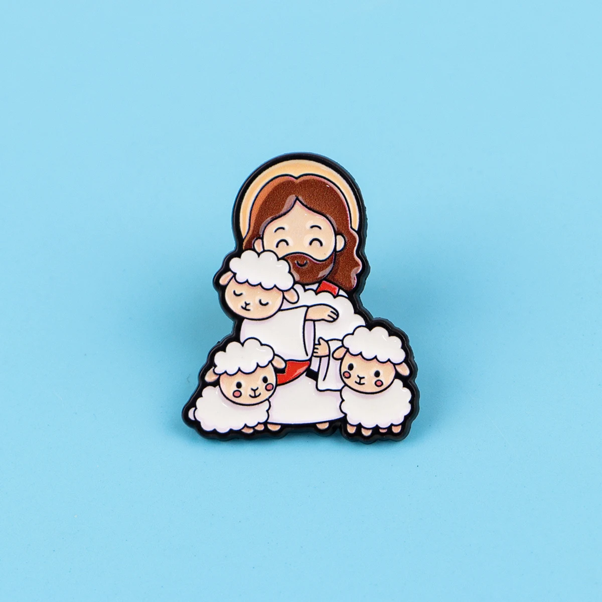 Stained Glass Jesus Enamel Pin Gothic Virgin Mary Lapel Pins Badges on Backpack Women's Brooch Clothes Gift Jewelry Accessories