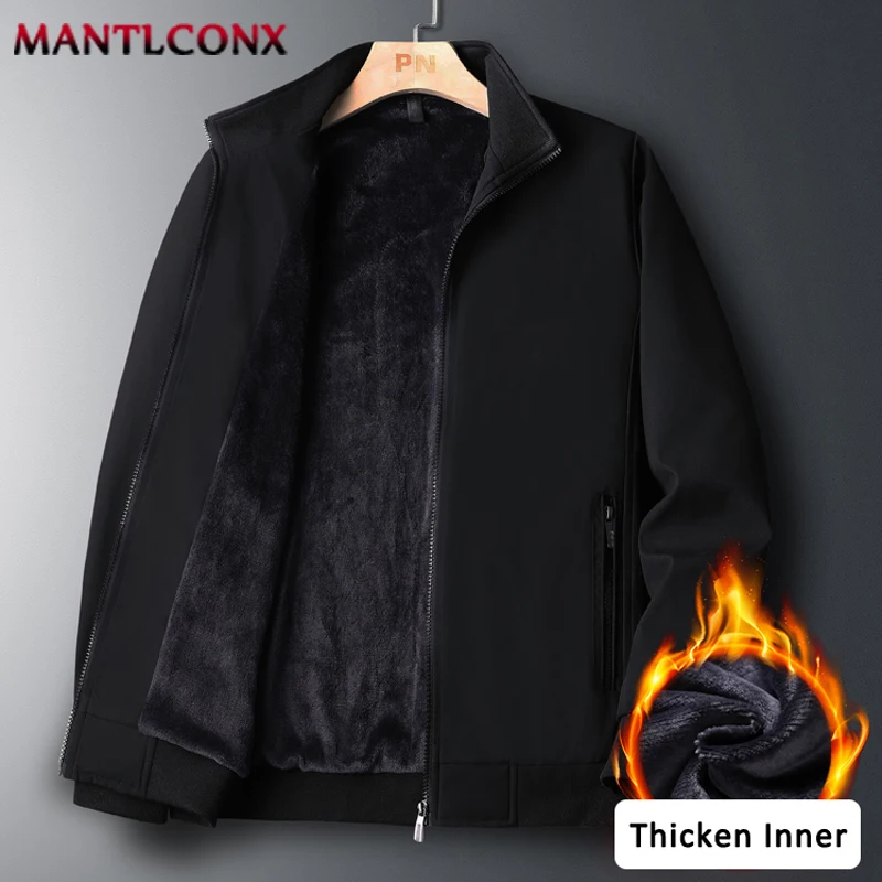 Warm Thicken Lining Men's Winter Jacket Coat  Jackets for Men Business Jacket Windproof Thermal Parka Coat Office Dress Clothing