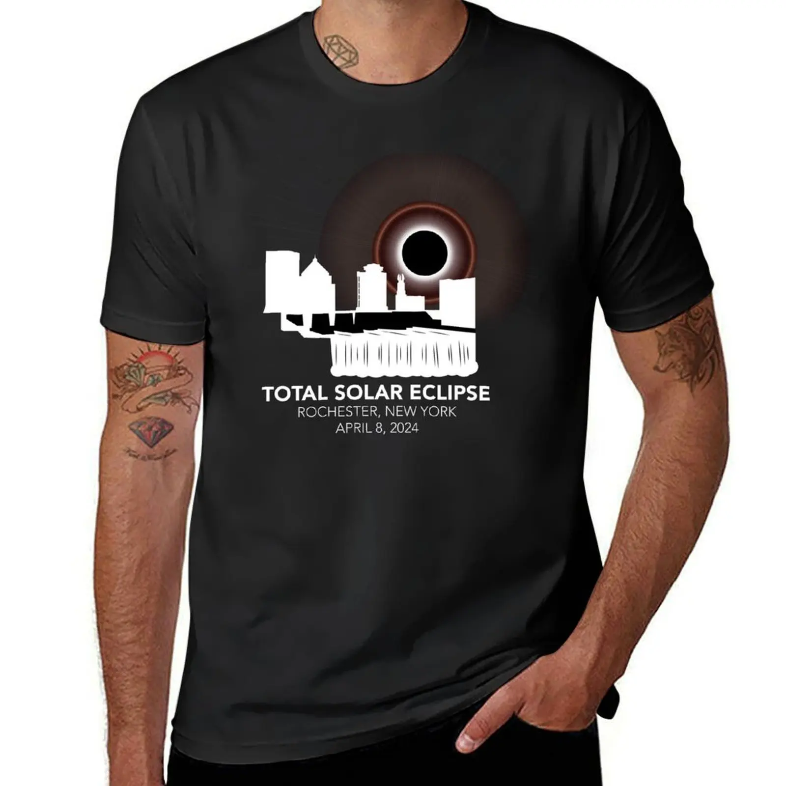 Rochester Total Solar Eclipse Design 4 T-Shirt Blouse sublime quick-drying t shirts for men pack