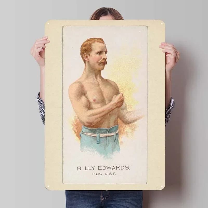 Billy Edwards Sports Metal Poster Decoration for Home Decorators Accessories Vintage Metal Sign Tin Sign for Wall Art Decoration