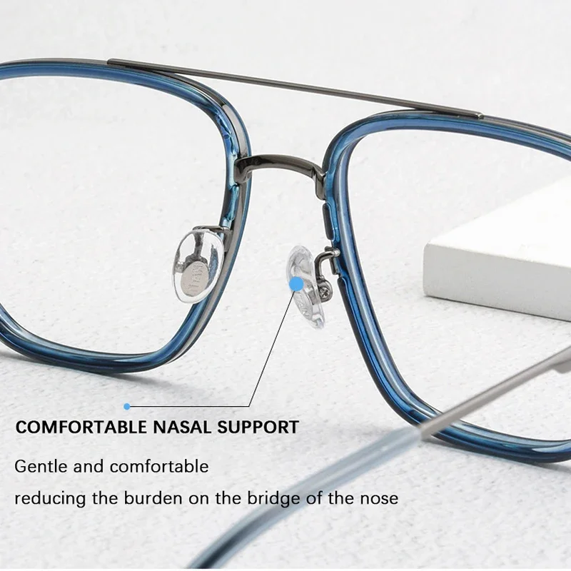 أزياء مربع الطيران نظارات الرجال وصفة طبية بصرية الطيار النظارات حامل العدسات البصرية مع وصفة النظارات التقدمية
