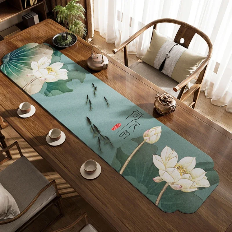 Chinese Tea Seat Zen Tea Table Decoration Table Flag High End Tea Table Mat Runners