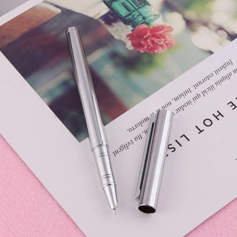 

Горячая распродажа Jinhao 126 Executive Complete Silver Fine Cooled Nib Fountain Pen лучшая продажа
