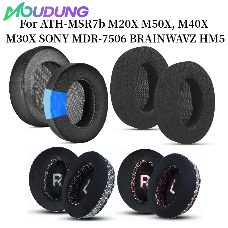 

MOUDUNG Replacement Printed ice silk fabric Ear Pad for ATH-MSR7b M20X M50X, M40X M30X SONY MDR-7506 BRAINWAVZ HM5 Headphones