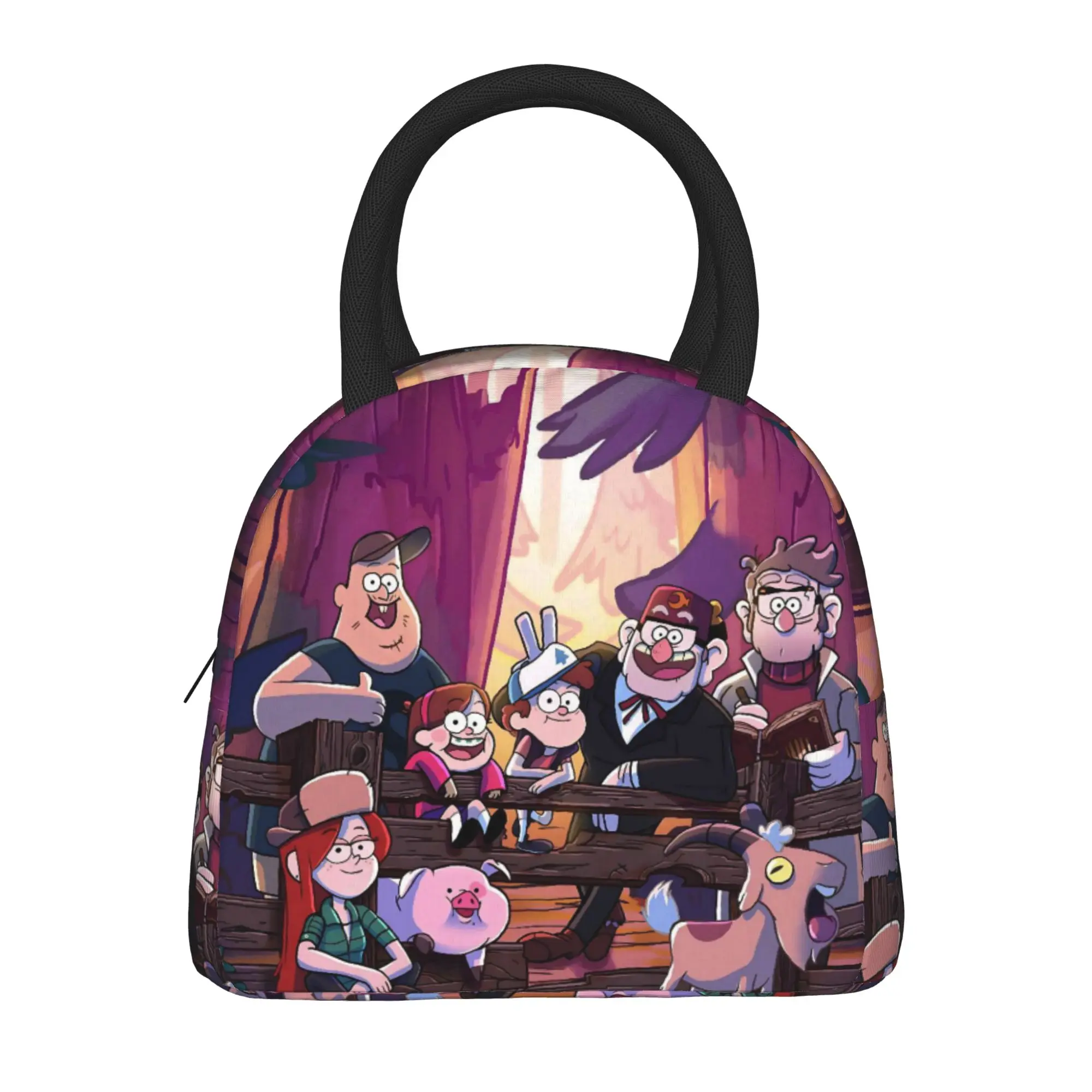 G-Gravity Falls Product Insulated Lunch Bags For Outdoor  Food Container Leakproof Cooler Thermal Lunch Boxes