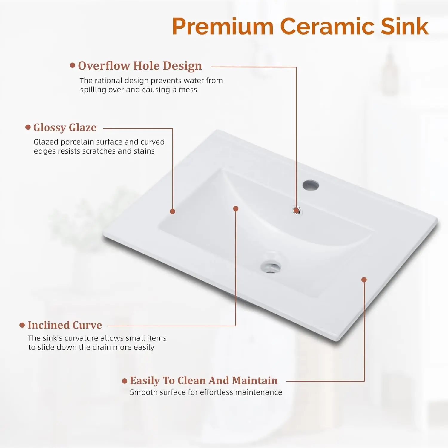 24" Walnut Vanity Sink 4