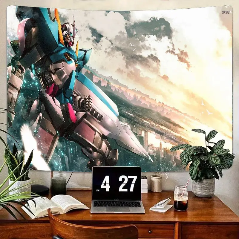 

1 шт., гобелен с надписью, деревянная поверхность, цифровые часы, декор, художественная гостиная, спальня, офис, настенный гобелен для минимализма