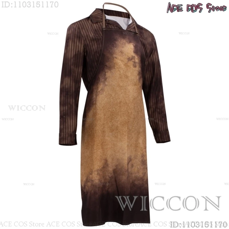 Texas Chainsaw Cosplay Massaker Kostüm Filme Outfit Schürze Klassischer Horror Gruseliges Cosplay Halloween Party Cosplay Herrenkleidung