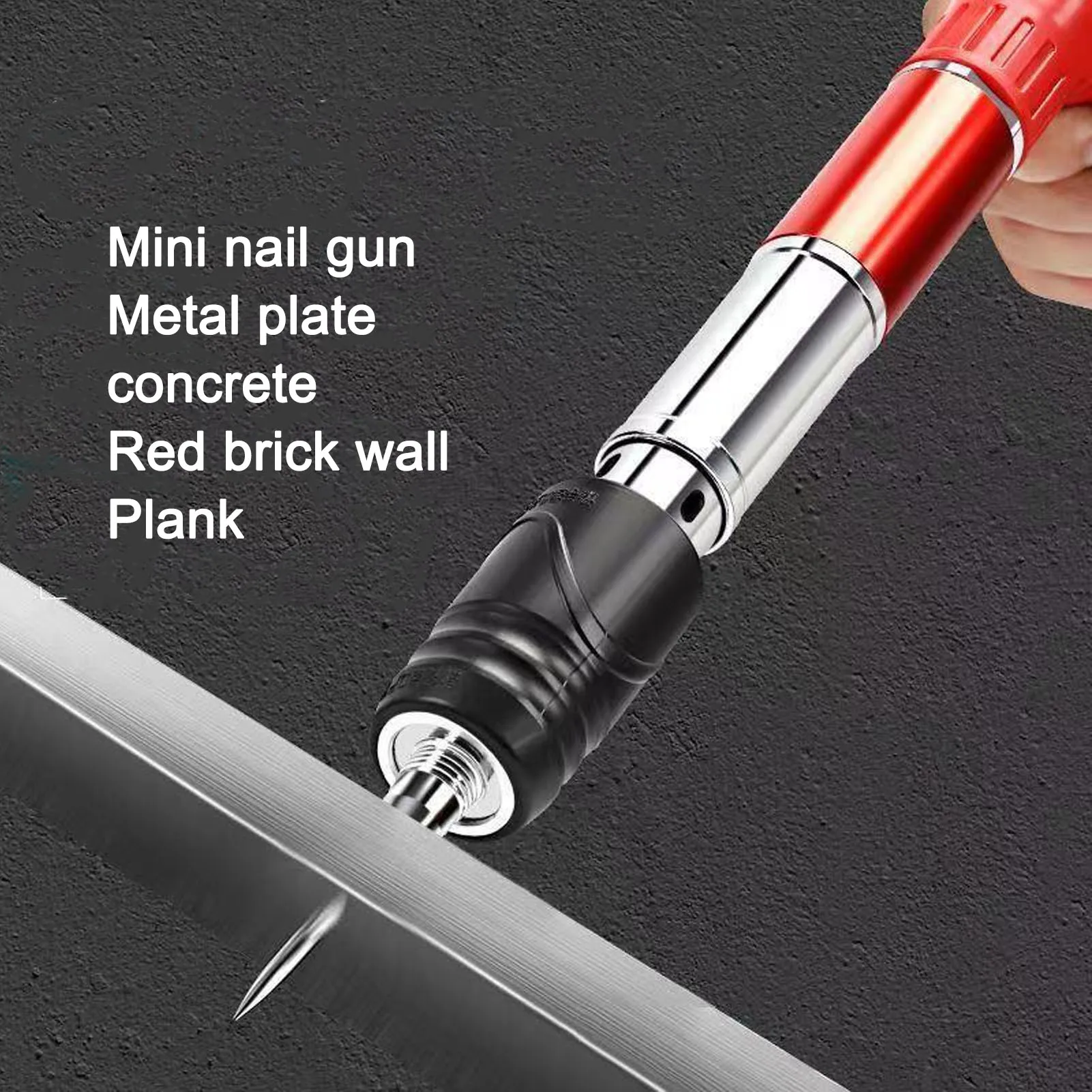 

Steel Nail Gun Manual Steel Nail Gun Power Adjustable Portable for Wall Ceiling Water Electricity Decoration Household Tool
