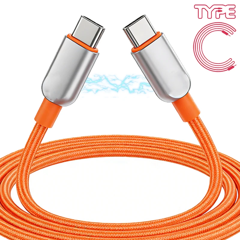 

0.15M Short Magnetic Double Type C Data Cable Fast Charging Cord For iPhone Samsung Mi Magnet Braided USB-C Wire Line