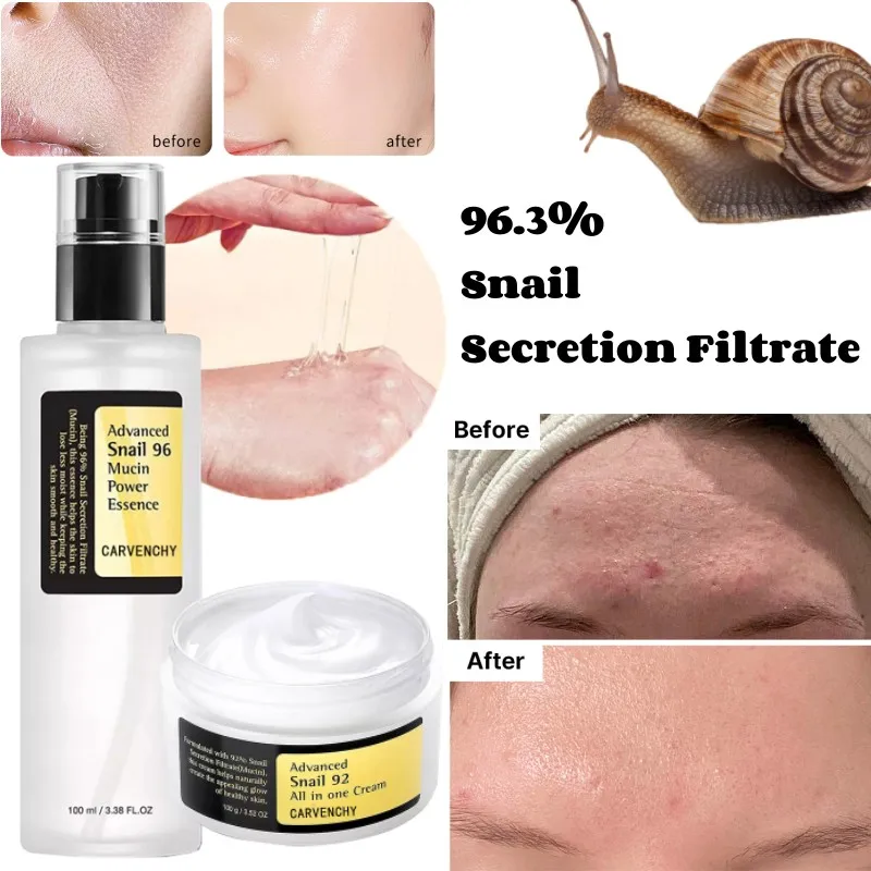 Snail Mucin 96% Power Repairing Essence Fade Wrinkles Acne Treatment Repair Damaged Facial Firming Moisturizing Skin Care