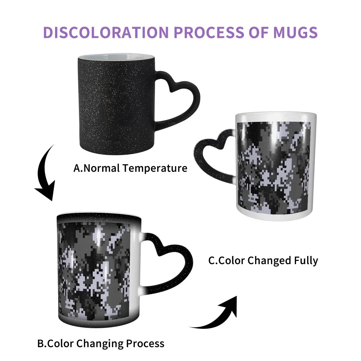 Pixel Mosaic Camouflage Mug Funny Ceramic Coffee Cups Tea Mugs Milk Cup Drinkware Gifts for Woman Man