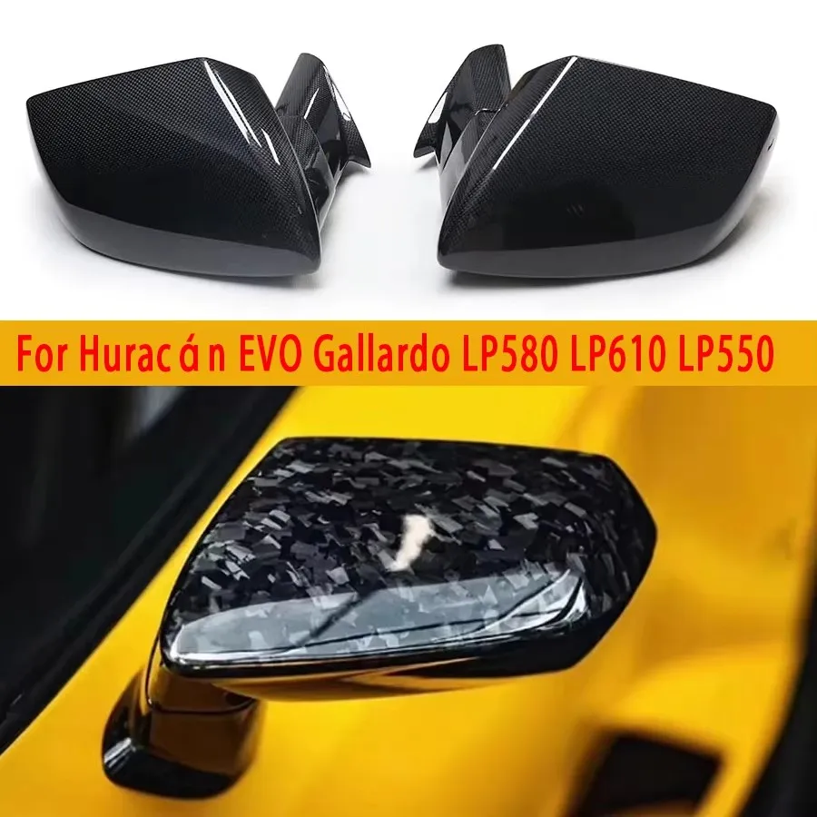 

For Lamborghini Huracán EVO Gallardo LP580 LP610 LP550 Shells Rearview Cap Dry Carbon fiber rear view mirror case cover body kit