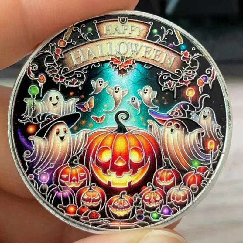 Souvenir Coin Halloween Pumpkin Ghost Festival Commemorative Coin Collection Home Decoration
