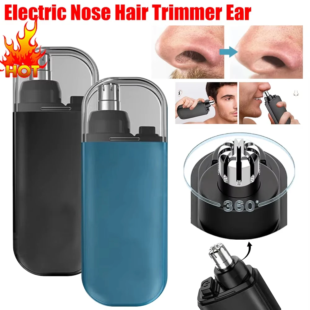 

Suitable for Men USB Charging Nose and Ear Hair Trimmer Portable Electric Nose Hair Clipper, Mini Compact Design, Quick Chargin