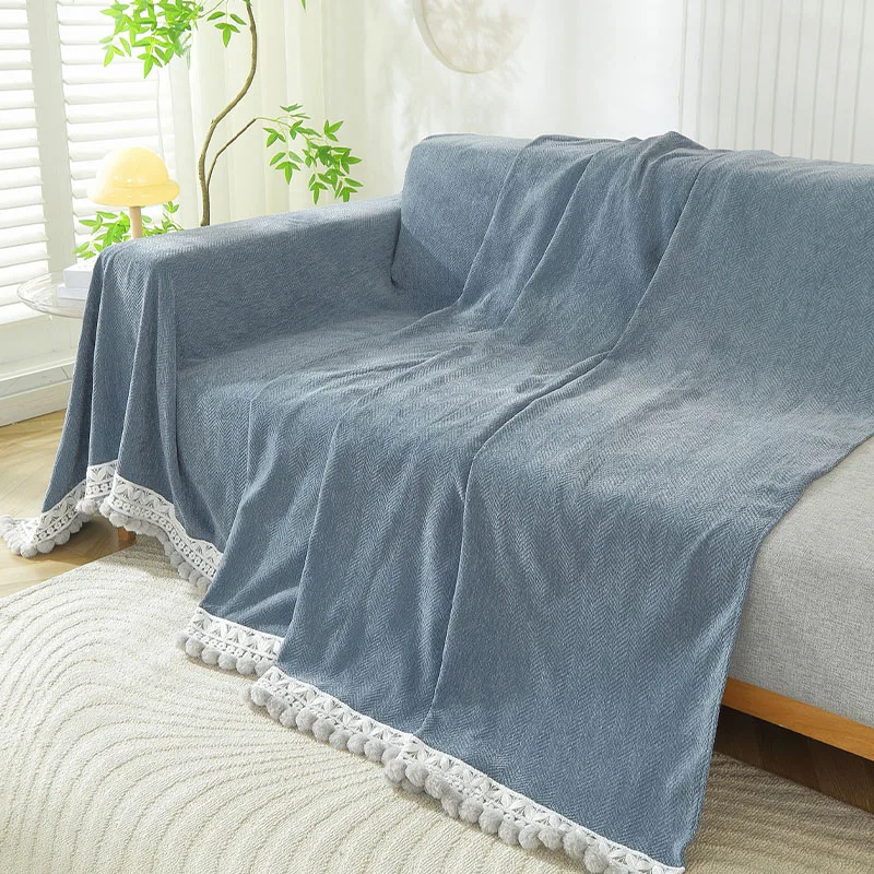 Woven Cotton Sofa Cushion for All Seasons Universal Non-slip Sofa Cover Cover New 2024 Backrest One Piece Backrest Towel