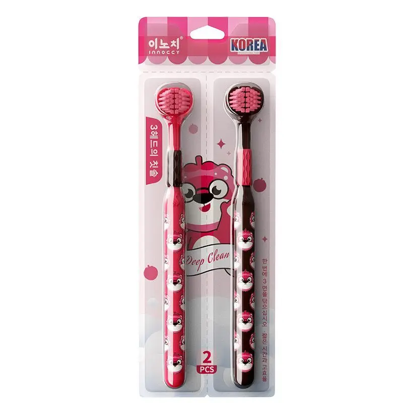 New Lotso film and television peripheral cartoon cute soft-bristled teeth travel convenient high-looking couple toothbrush set