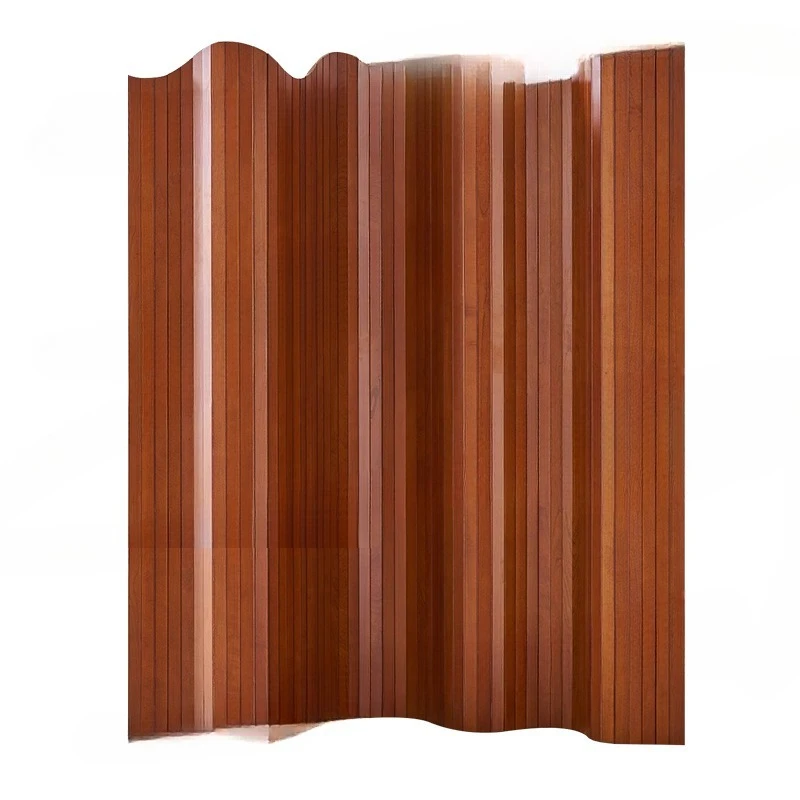 

Screen retro medieval solid wood living room partition screen new Chinese folding mobile screen #