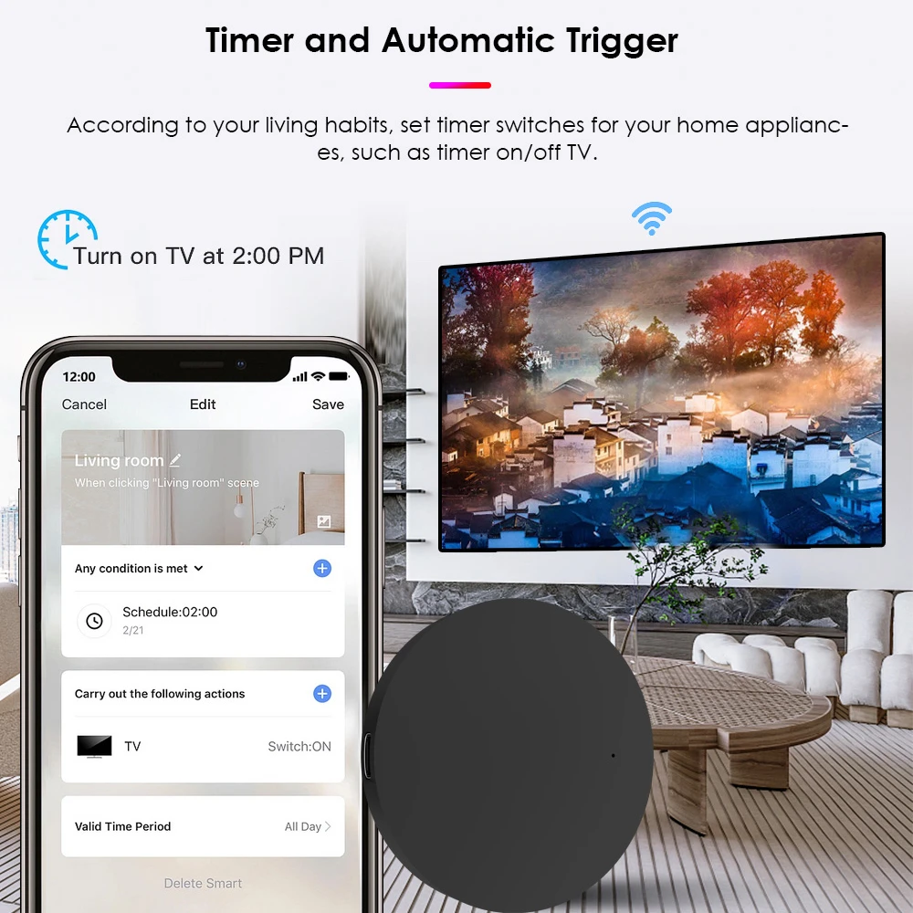 WiFi TUYA Smart IR Remote Controller Universal Infrared Automation Module For TV DVD AUD AC Works With Amz Alexa Google Home