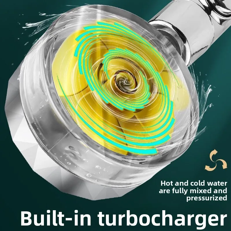 Small Waist Pressurized Shower Head ShowerHead Rain High Pressure Shower Set Super Pressurized Turbocharged