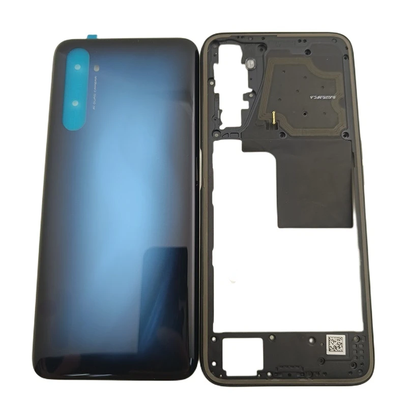 Full Housing Case For OPPO Realme 6 Pro Middle Frame+Glass Battery Cover door Replacement Parts