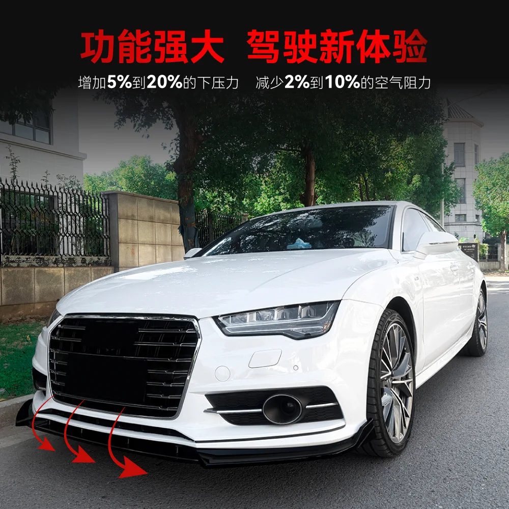 

For Audi A7 S7 C7 Post-facelift Sline 2015-2018 Year Front Splitter Bumper Lips Exterior Parts Accessories Body Kit