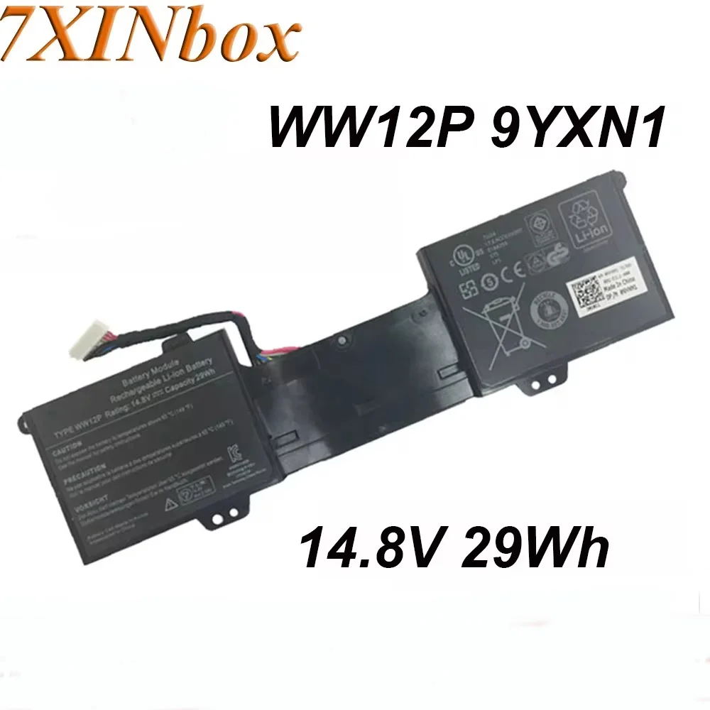 

7XINbox 14.8V 29Wh WW12P 9YXN1 TR2F1 Laptop Battery For Dell Inspiron DUO 1090 Tablet PC Convertible Replace Battery