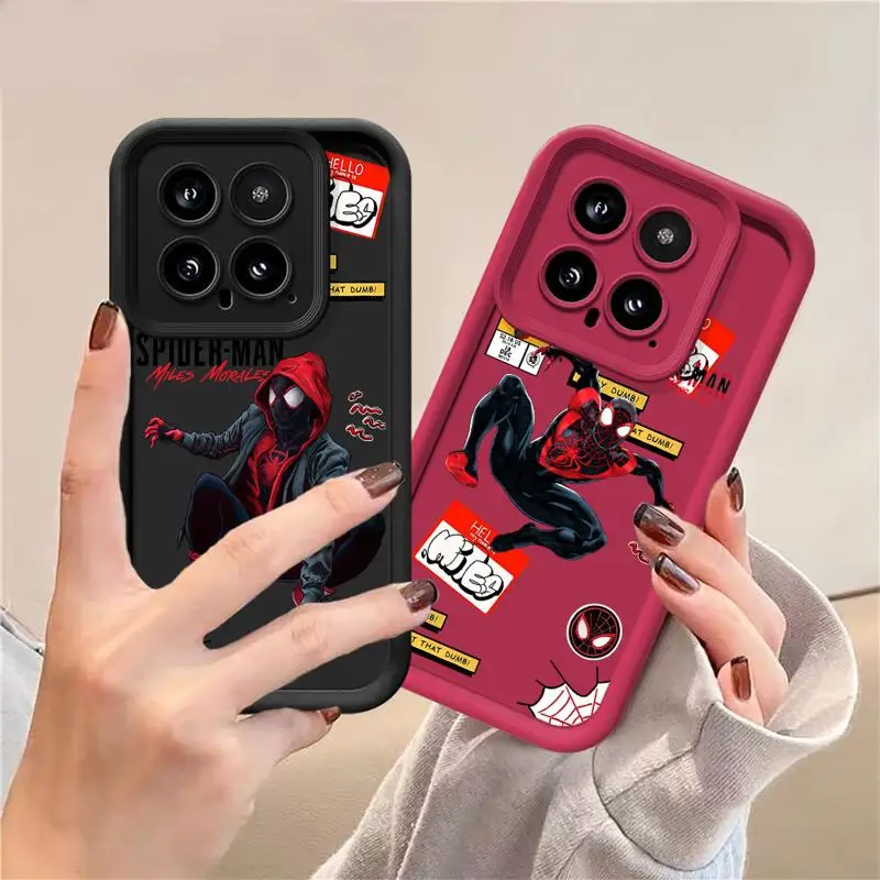 phone cases for Redmi Note 13 5G 9S 11 9 12 Pro 12C 12 4g 12S 10 Lite Angel Eye Ladder fundas Cover Marvel Morales Spider-Man