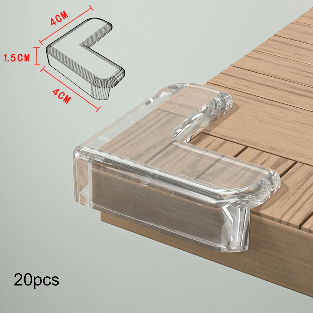 Double-Sided Adhesive Anti-Collision Corners para Crianças, Home Improvement Acessórios, Household, 20PCs