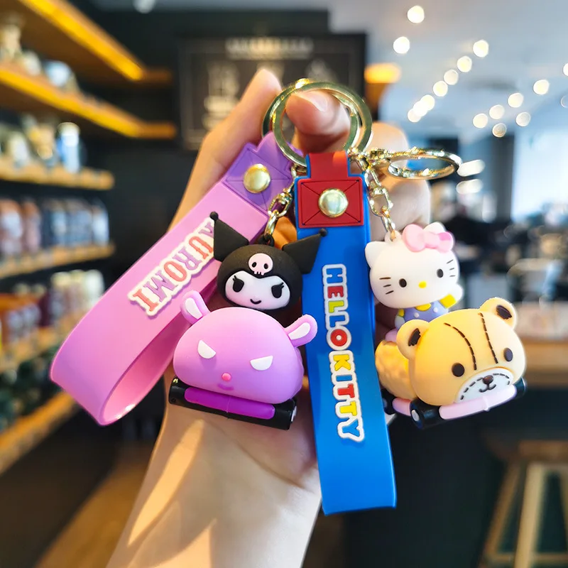 

Sanrio Keychain Cute Cartoon Key Ring Couple's Bag Car Keychain,small Gift Kawaii Cute Personalized Gifts Y2k Fashion Toys