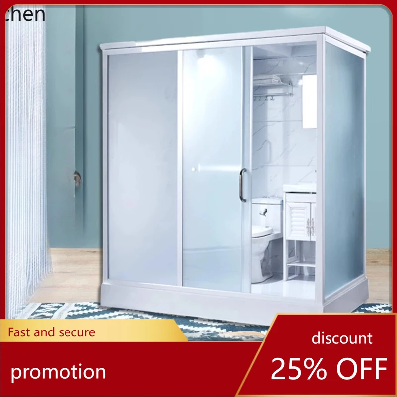 

HT integrated bathroom with toilet toilet integral shower room rectangular glass bathroom partition household