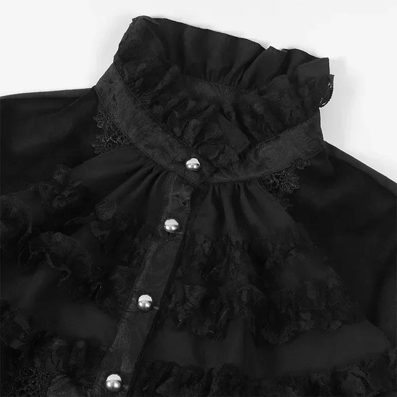 Medieval Women Trench Gothic Tailcoat Slim Dark Stand Collar Court Tuxedo Single-breasted Vintage Party Stage Cloth
