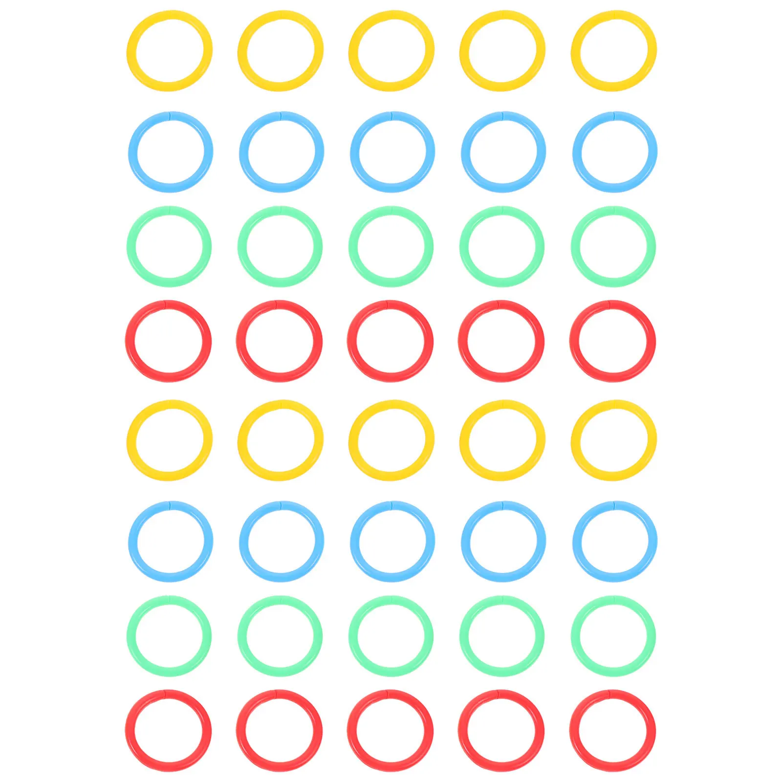 40Pcs Colorful Plastic Binder Rings Reusable Book Rings for Loose Leaf Notebook Scrapbooking Index Cards DIY Binding
