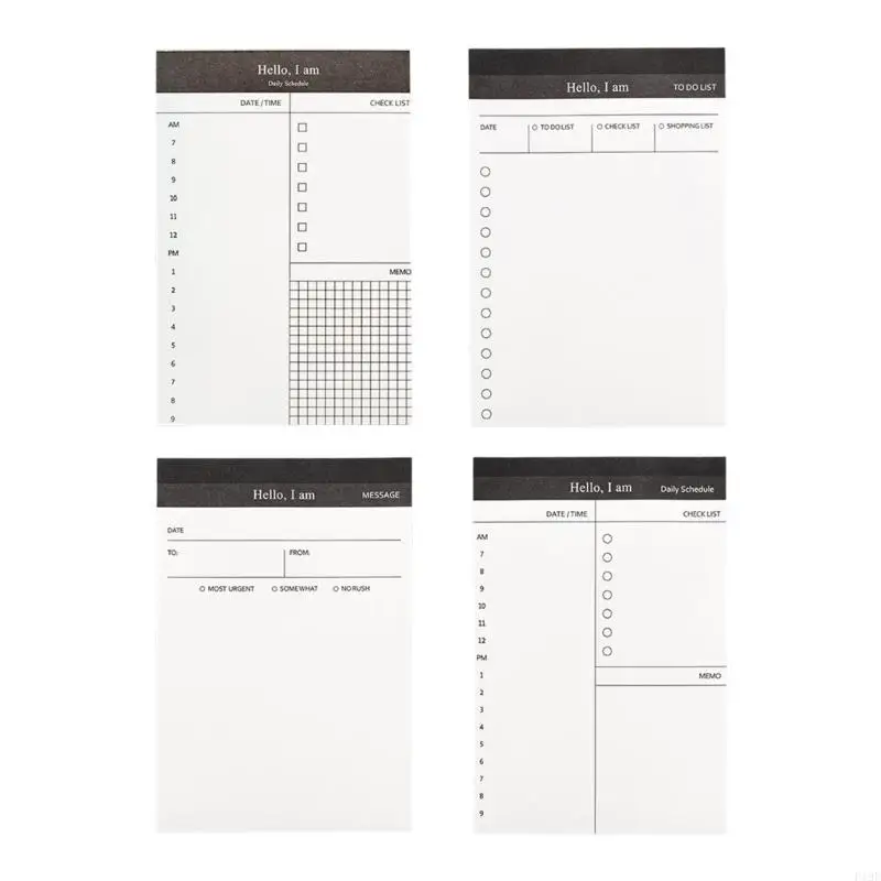 

5Pcs Professional Note Memo Pad Tearable Business Notepads 50Sheets/Pad For Daily Planning and Priority Task Sorting F19E